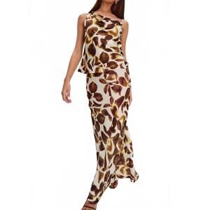 NEW RAILS romina midi skirt in espresso lily